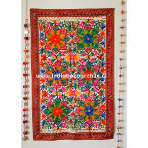 CARPETA MESA BORDADO FLORES XL 03