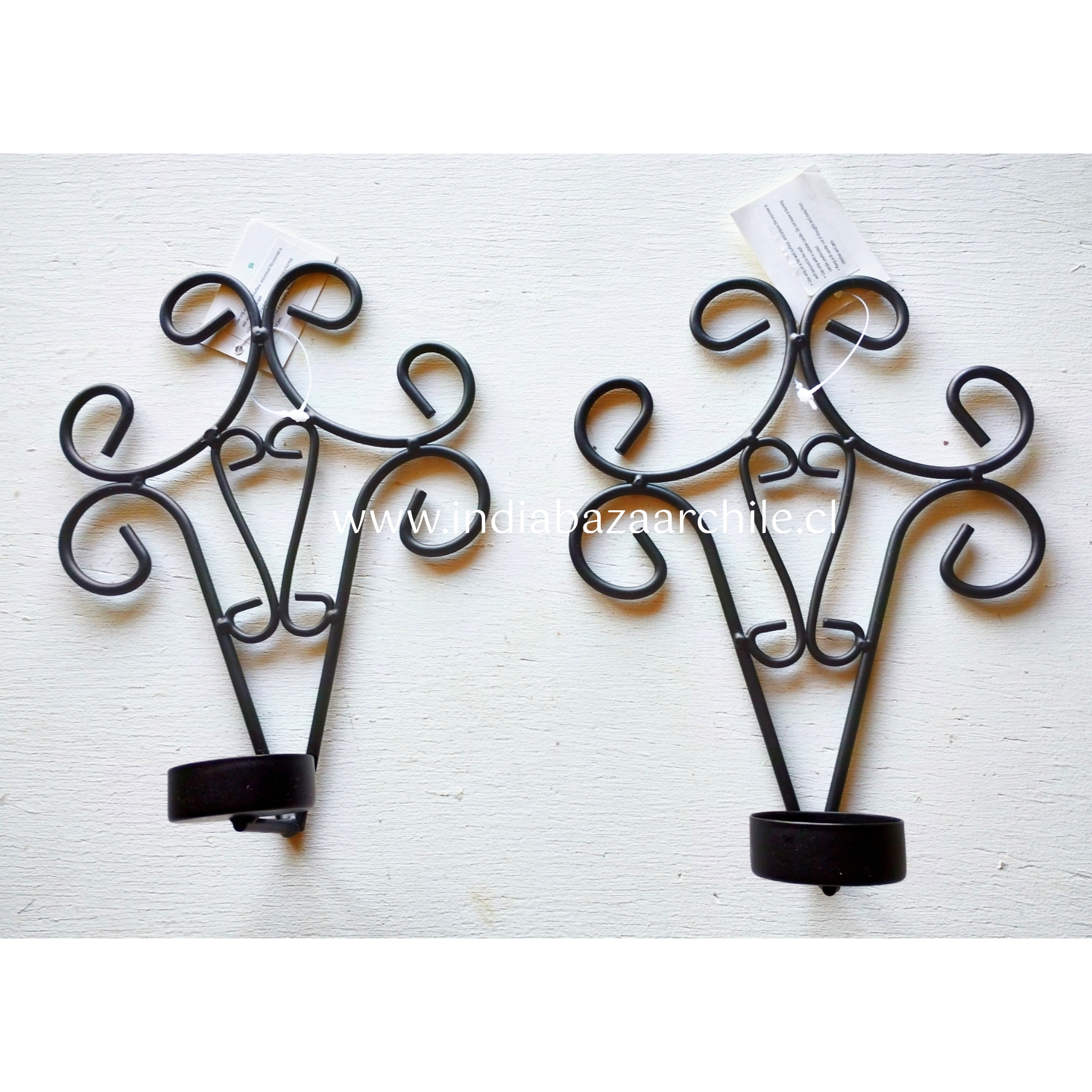 PAR CANDELABROS DE MURO - Imagen 2
