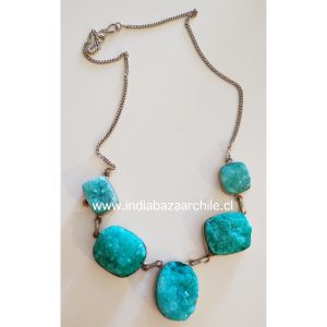 COLLAR PLATA AGATA DRUSA