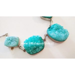COLLAR PLATA AGATA DRUSA