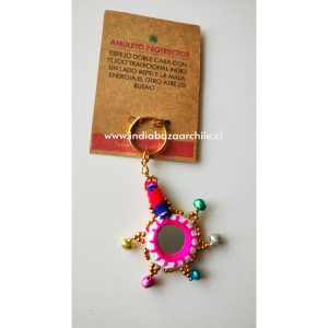 LLAVERO AMULETO PROTECTOR FUCSIA