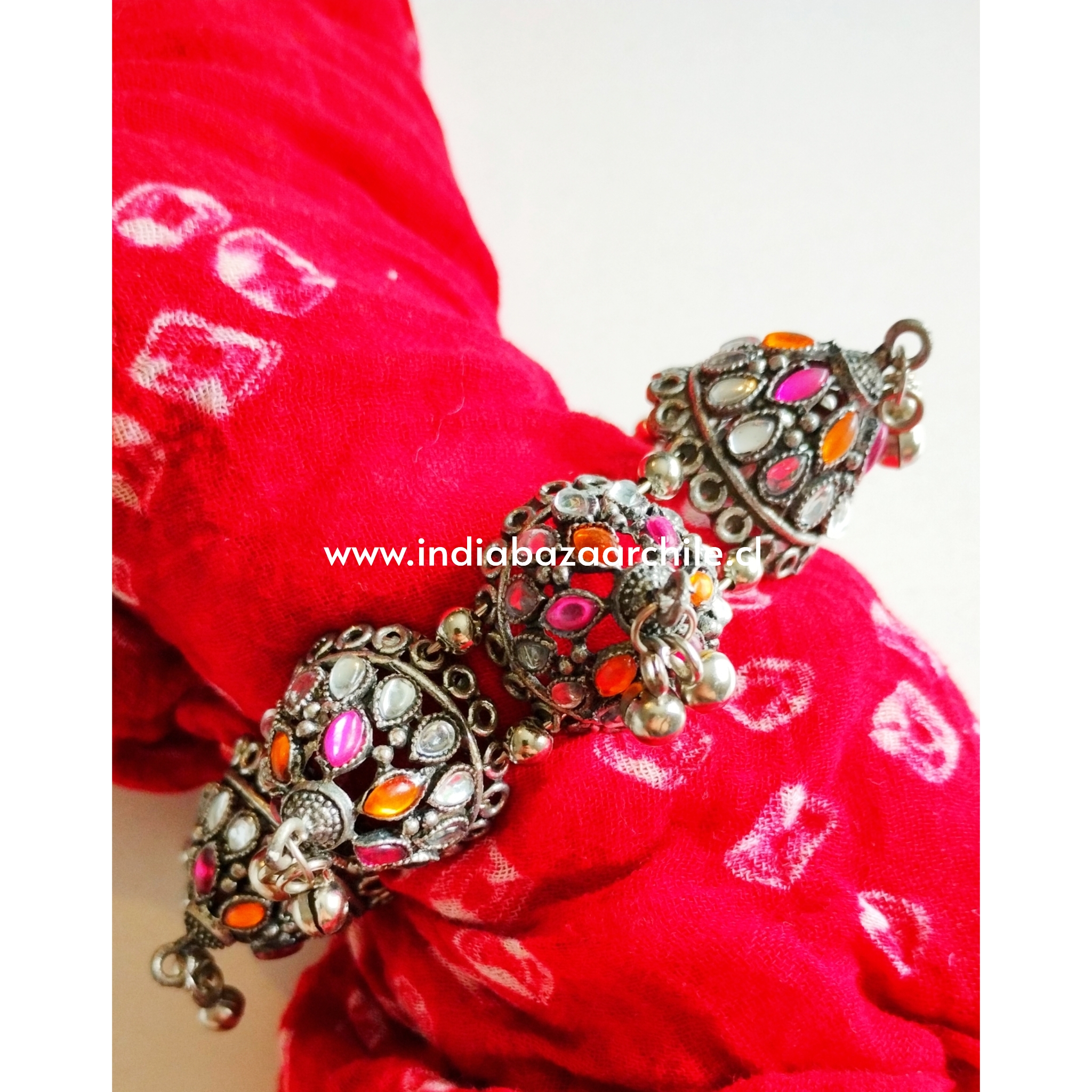 PULSERA RAJASTANÍ VINTAGE AJUSTABLE - Imagen 3