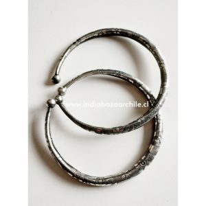 TOBILLERAS RAJASTANI METAL FLOR