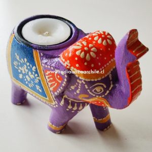 PORTA VELA ELEFANTE MORADO
