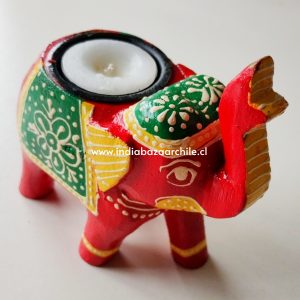 PORTA VELA ELEFANTE ROJO