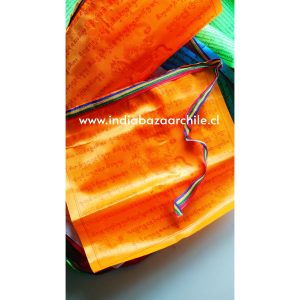 BANDERÍN TIBETANO SATIN SEDA EXTRAGRANDE