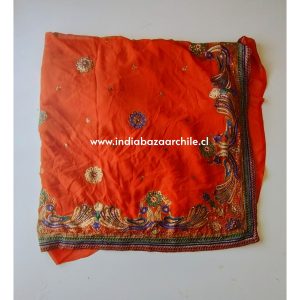 SARI HINDÚ CHIFON BORDADO 2