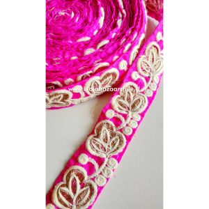 CINTA BORDADA INDIA FUCSIA 1 METRO