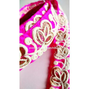 CINTA BORDADA INDIA FUCSIA 1 METRO