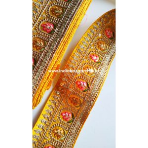 CINTA BORDADA INDIA PORTAL DORADO 1 METRO