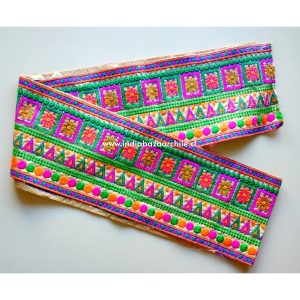 PIEZA BORDADA FLORAL 2 METROS