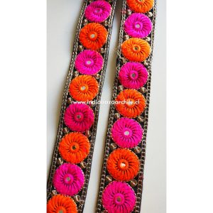 CINTA BORDADA CIRCULOS 89 CMS