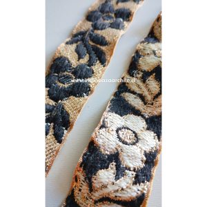PIEZA CINTA BORDADA REVERSIBLE FLOR 1.55 METROS
