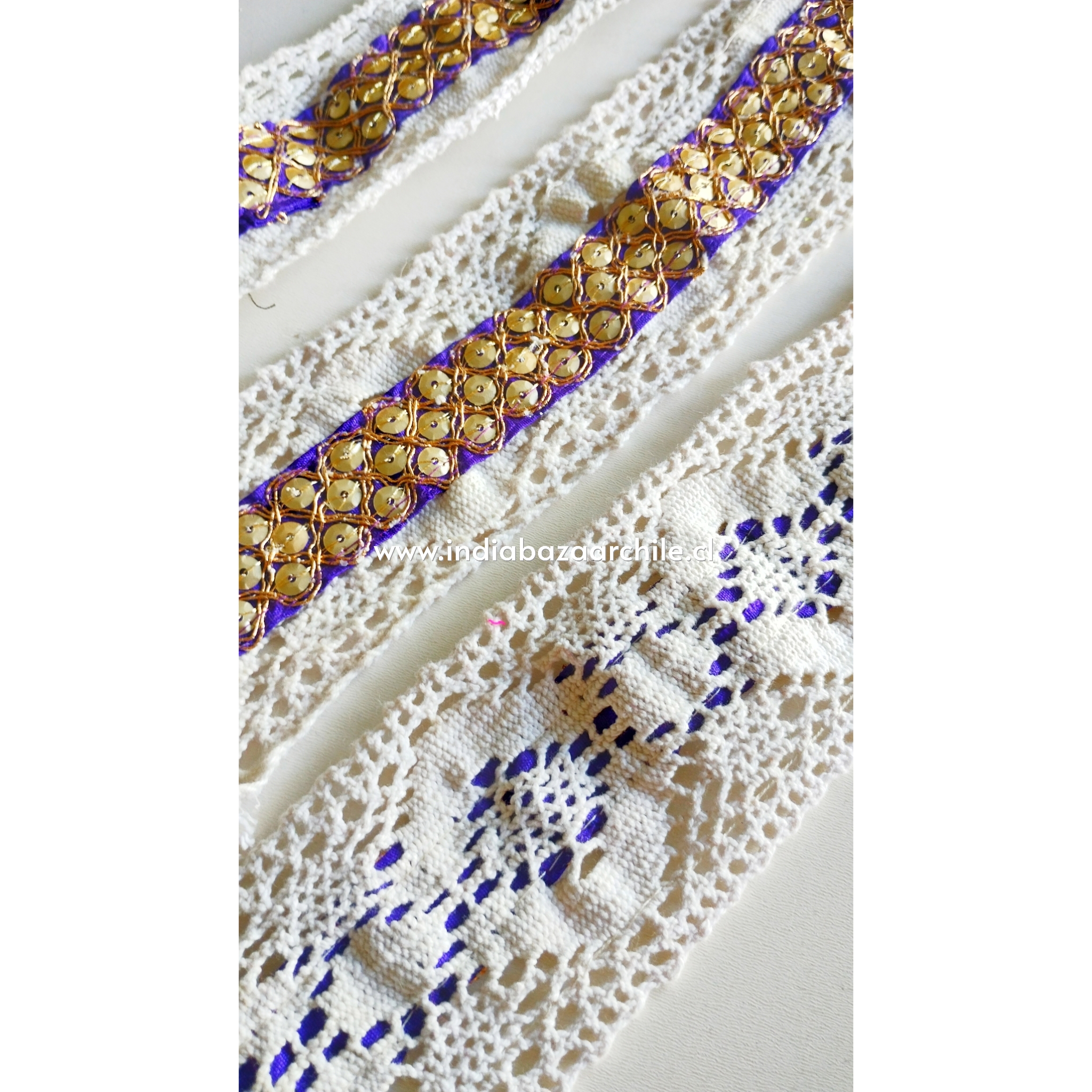 SET RETAZO CINTAS TEJIDAS A CROCHET - Imagen 3