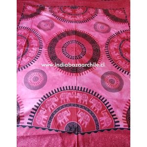 TELA MANDALA GRUESA 100% ALGODÓN FUCSIA TIE DYE