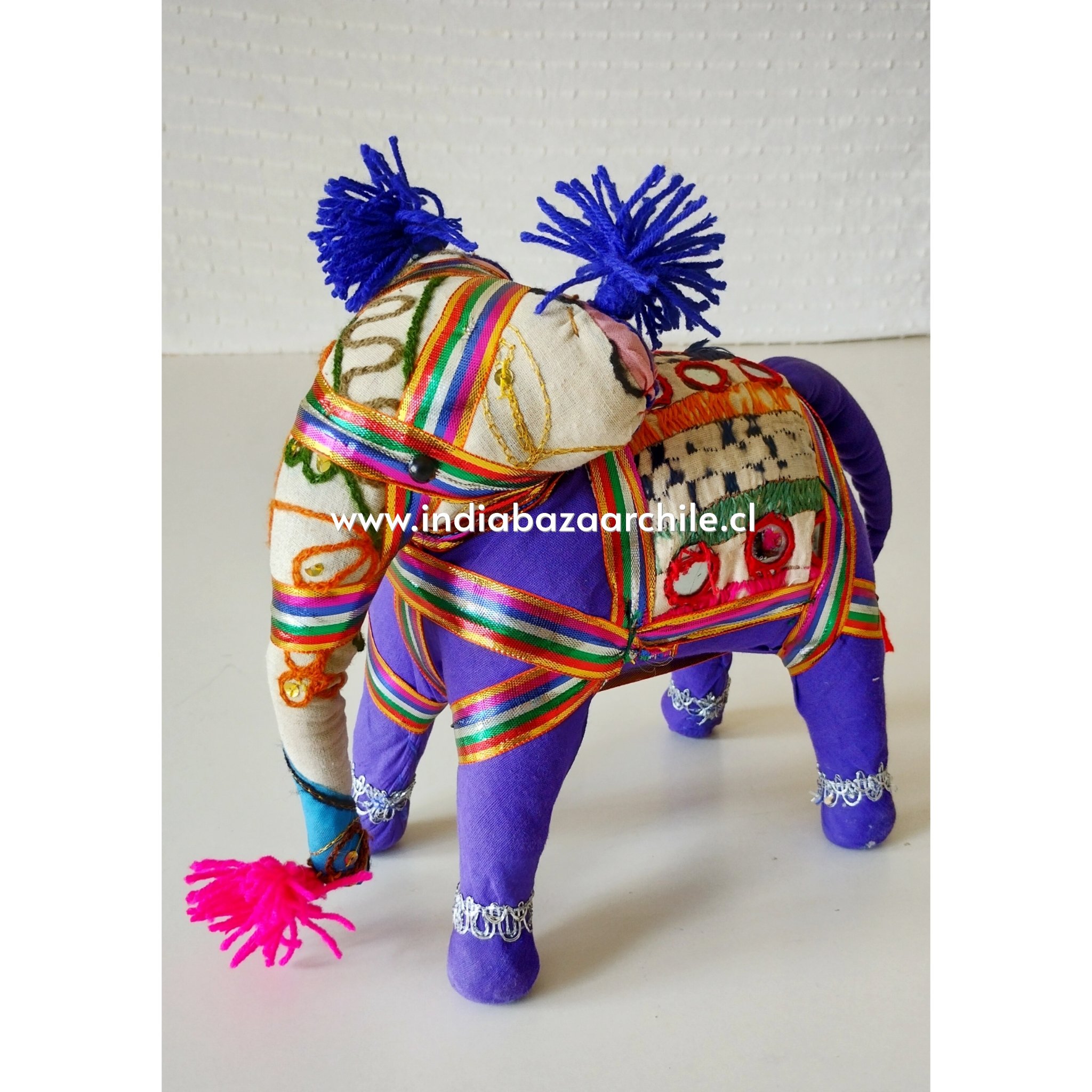 AMULETO ELEFANTE DECO XL MORADO BUENA SUERTE - Imagen 3
