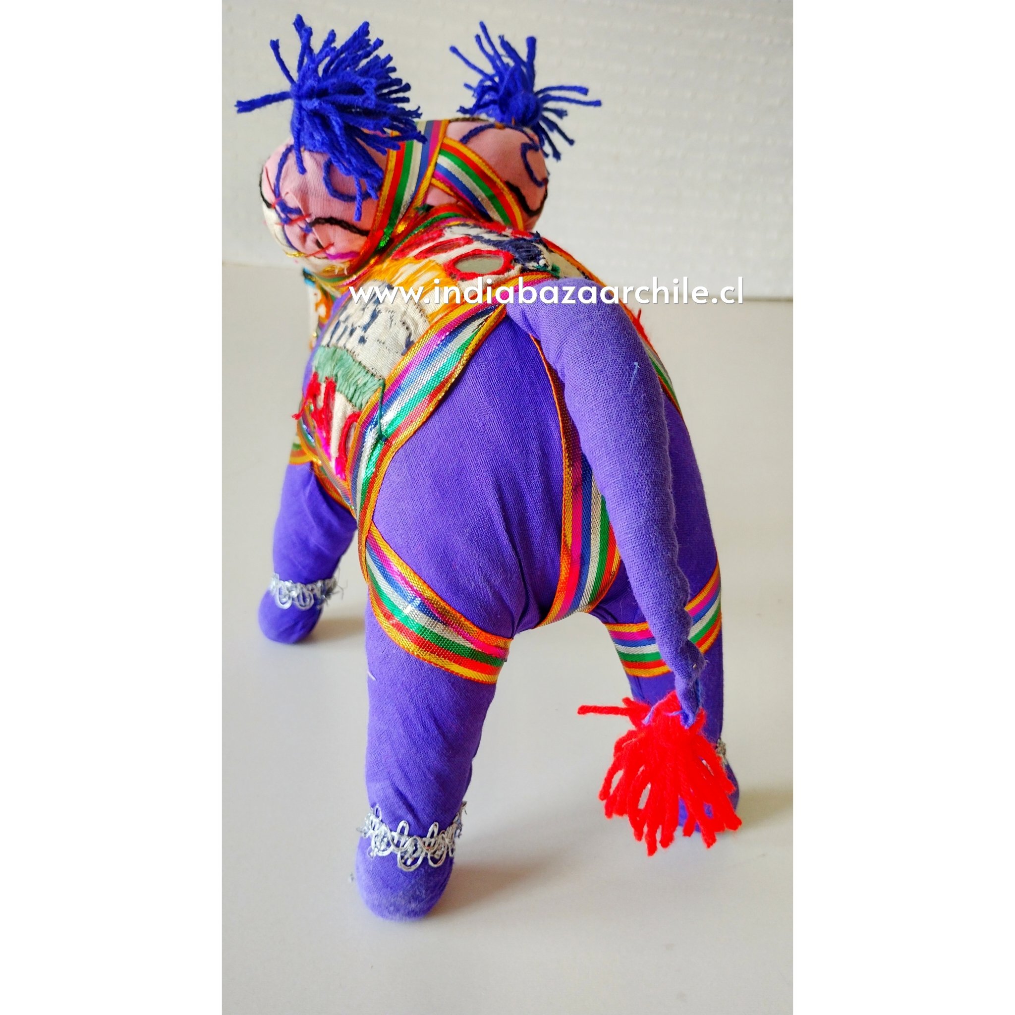AMULETO ELEFANTE DECO XL MORADO BUENA SUERTE - Imagen 4