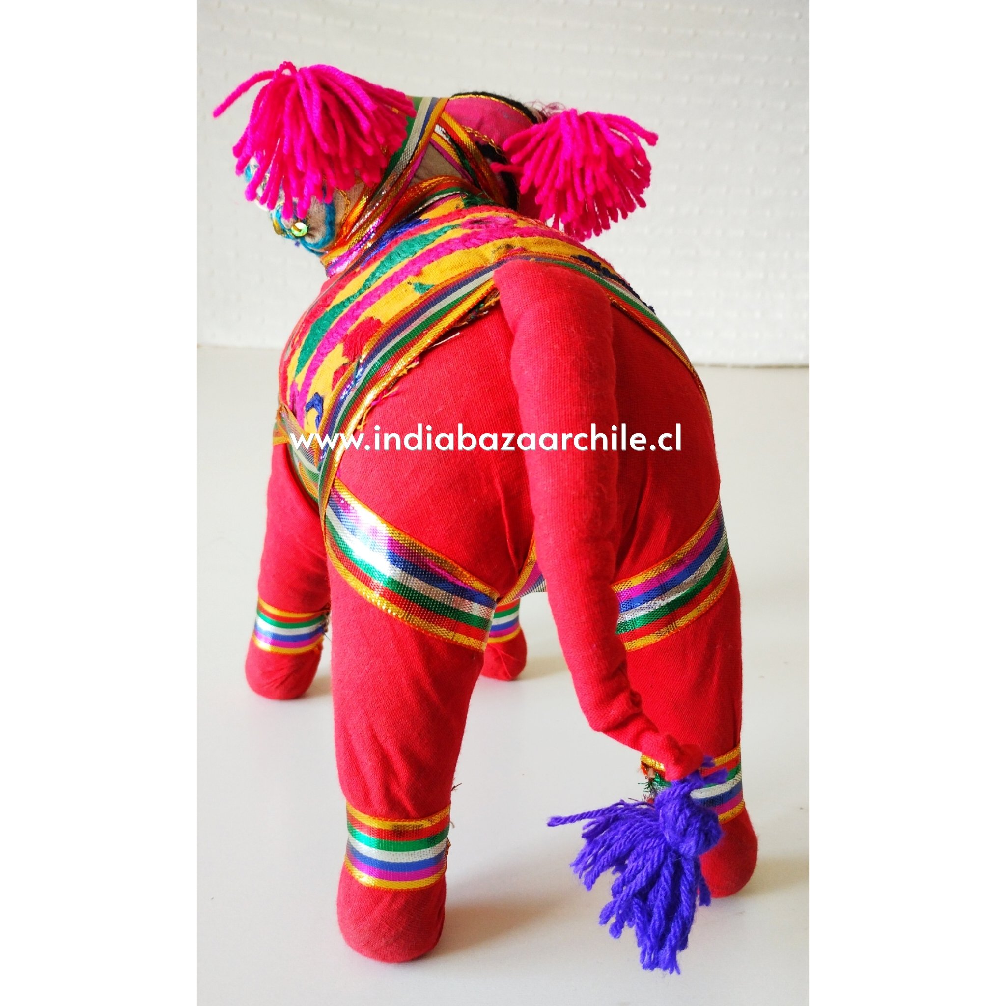 AMULETO ELEFANTE DECO XL ROJO BUENA SUERTE - Imagen 4