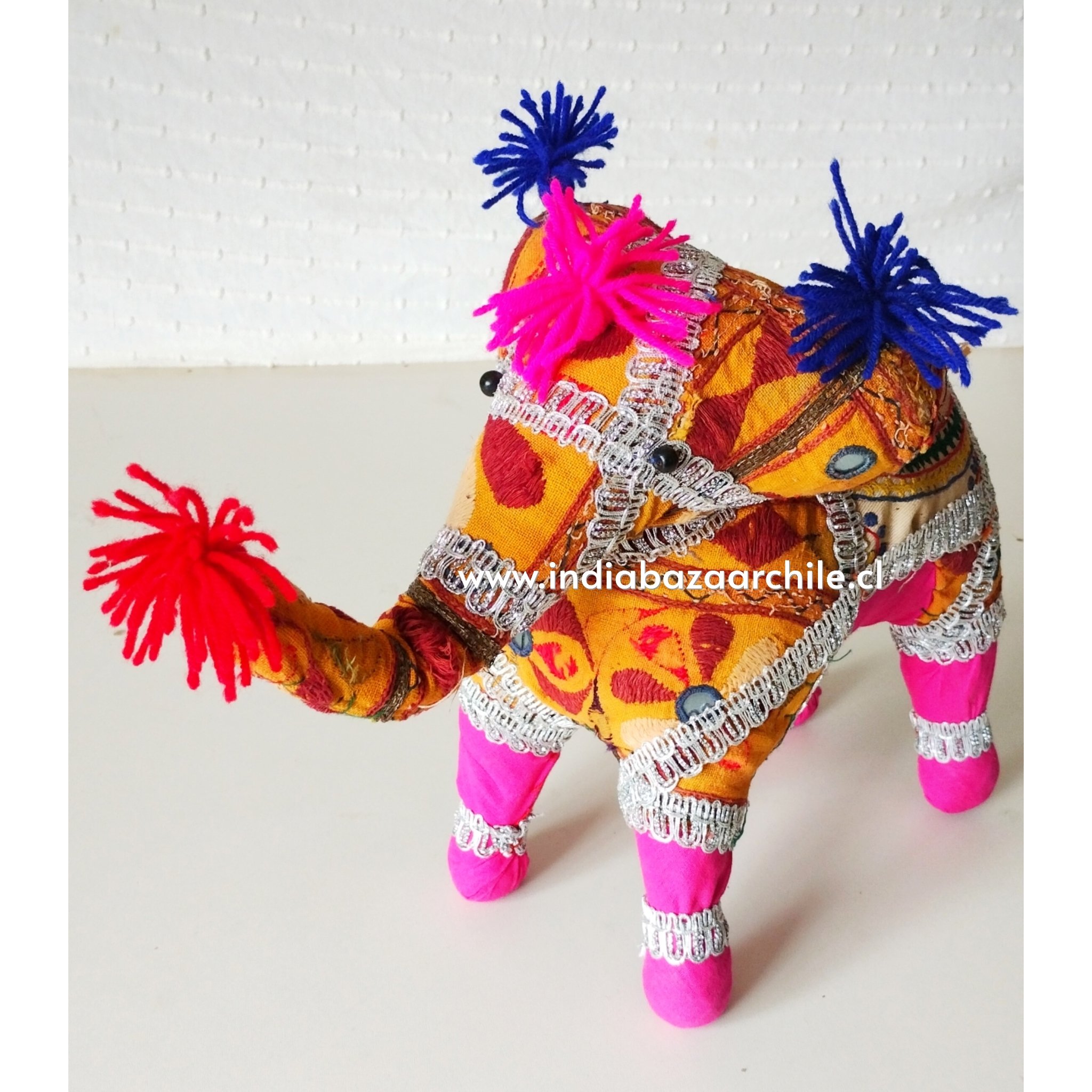AMULETO ELEFANTE DECO XXXL FUCSIA BUENA SUERTE - Imagen 2