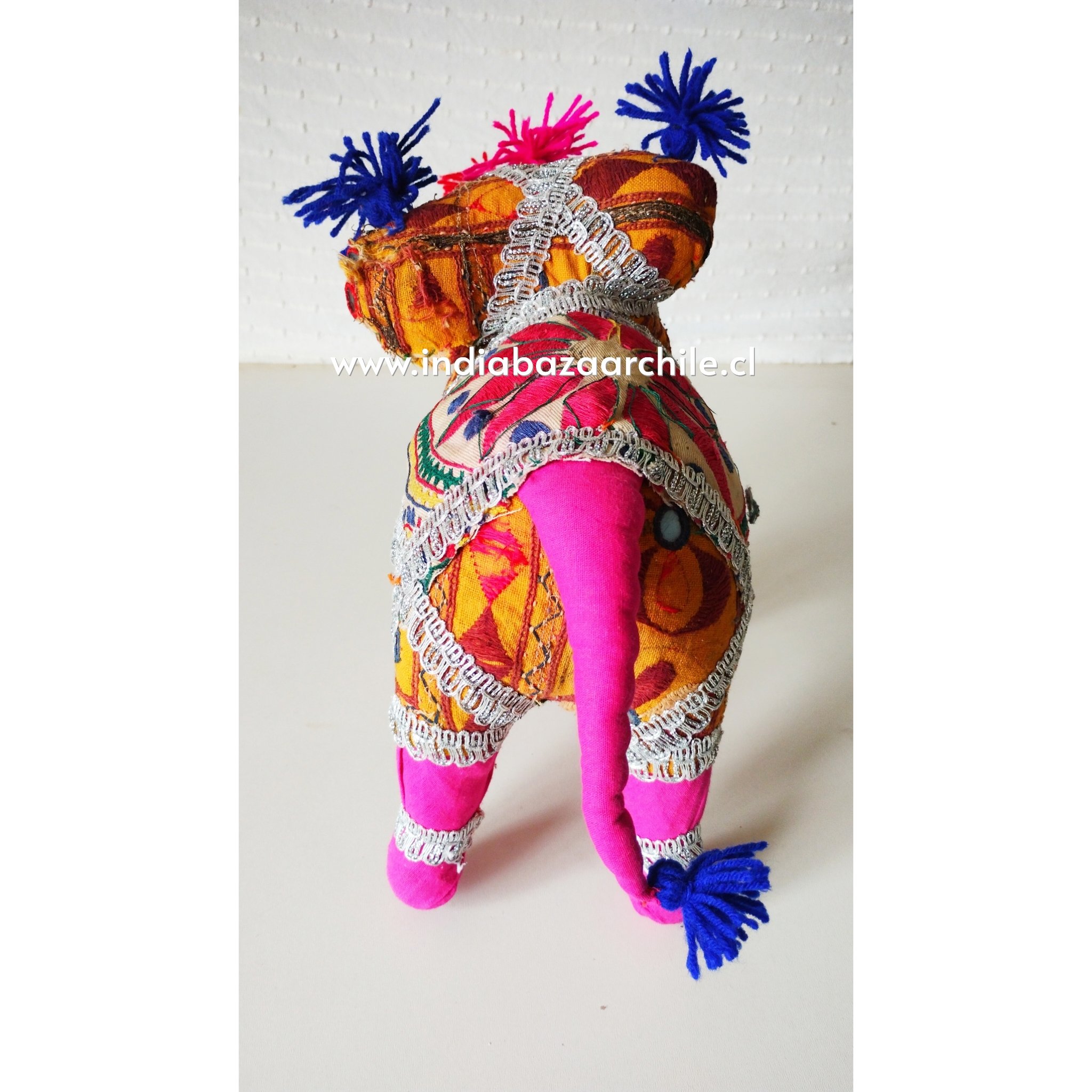 AMULETO ELEFANTE DECO XXXL FUCSIA BUENA SUERTE - Imagen 4