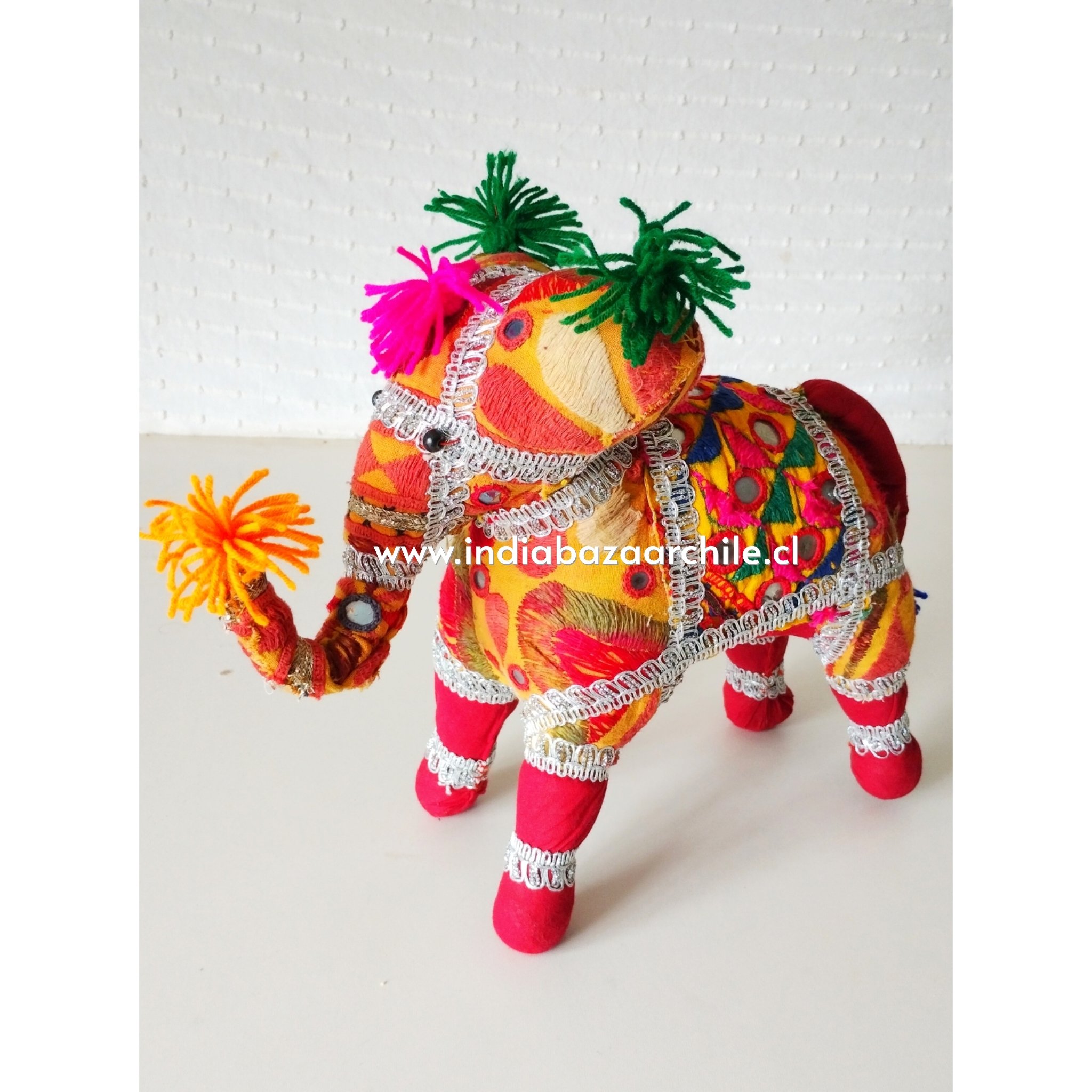 AMULETO ELEFANTE DECO XXXL ROJO BUENA SUERTE - Imagen 2