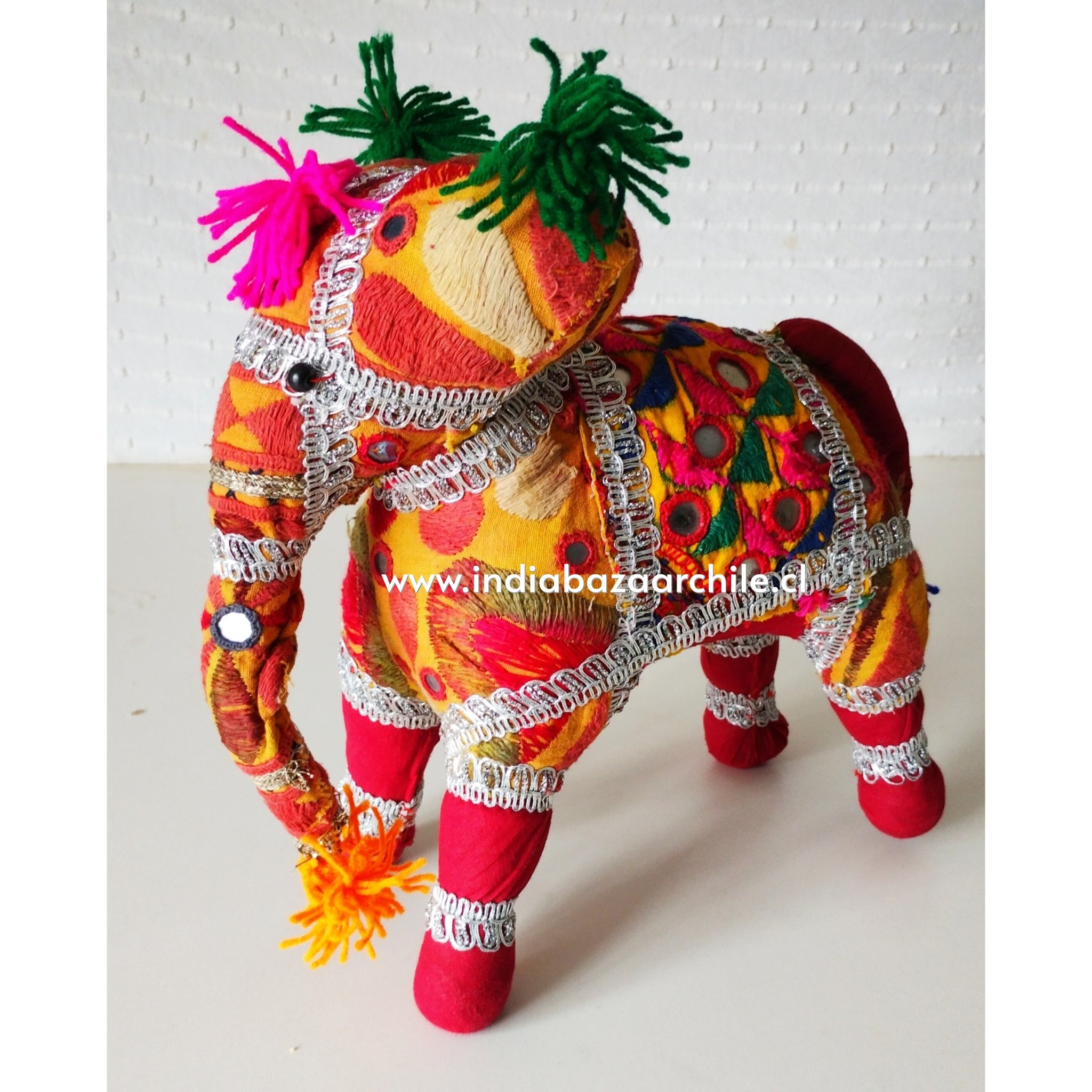 AMULETO ELEFANTE DECO XXXL ROJO BUENA SUERTE - Imagen 3