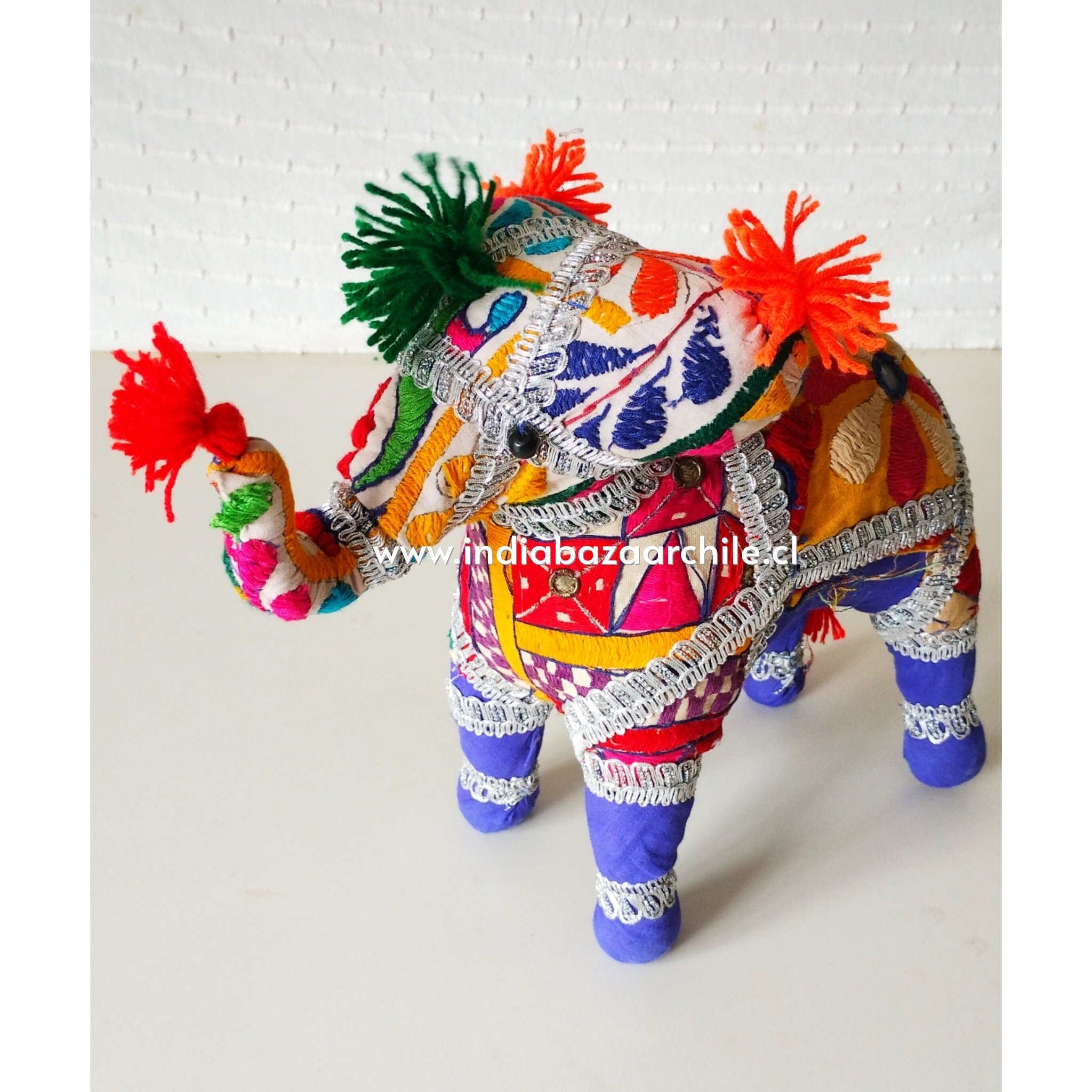 AMULETO ELEFANTE DECO XXXL MORADO BUENA SUERTE - Imagen 4