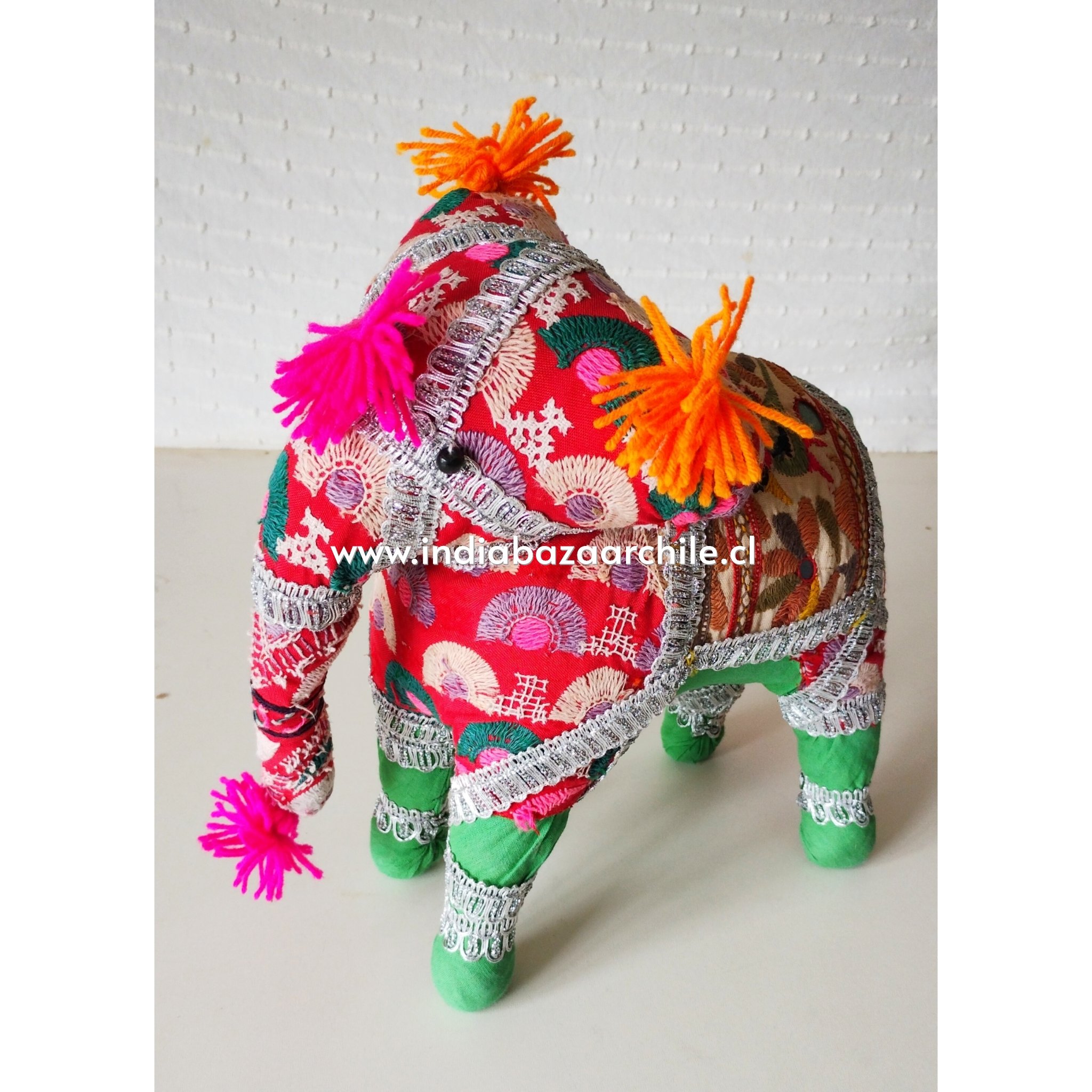 AMULETO ELEFANTE DECO XXXL VERDE BUENA SUERTE - Imagen 3