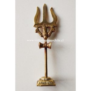 TRIDENTE TRISHUL + SHIVA LINGAM BRONCE