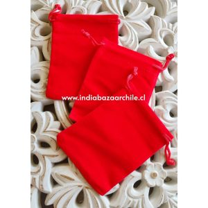 3 BOLSAS ROJAS TERCIOPELO