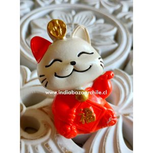 GATO SUERTE MANEKI NEKO  NARANJO