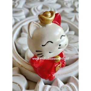 GATO SUERTE MANEKI NEKO  ROJO
