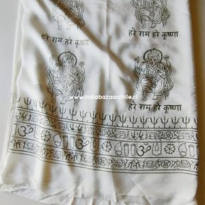 PAÑUELO DEVOCIONAL GANESH BLANCO VERDE XL