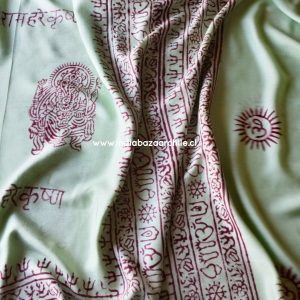PAÑUELO DEVOCIONAL GANESH VERDE AGUA