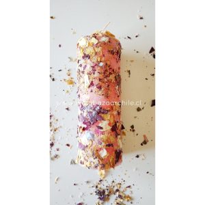 SUPER CIRIO PETALOS ROSAS AMOR Y CONECCIÓN