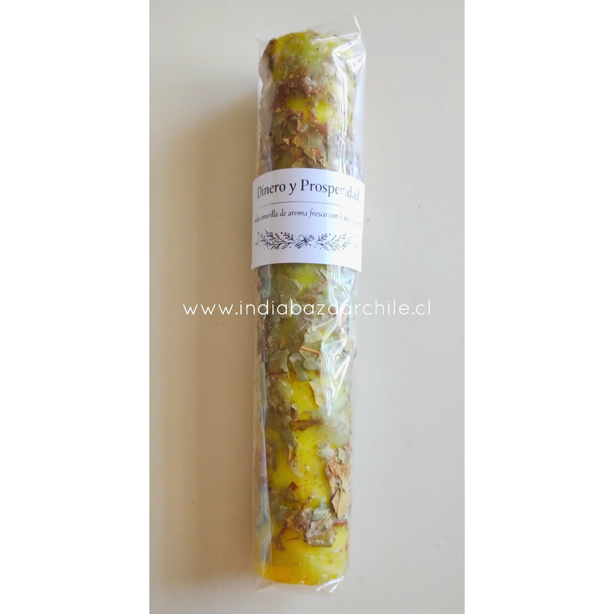 SUPER CIRIO LAUREL RITUAL DINERO Y PROSPERIDAD