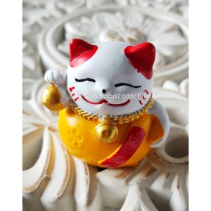 GATITO AMULETO ABUNDANCIA AMARILLO