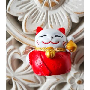 GATITO AMULETO ABUNDANCIA ROJO