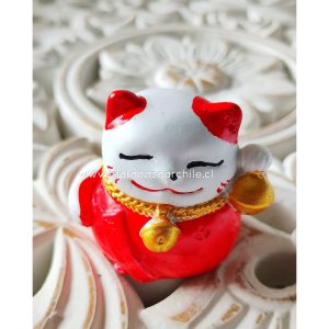 GATITO AMULETO ABUNDANCIA ROJO