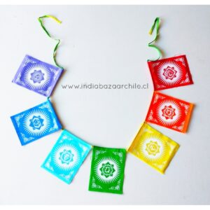 BANDERÍN 7 CHAKRAS ALGODÓN