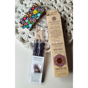 INCIENSO NATURAL LAVANDA PALO SANTO CON AMATISTA